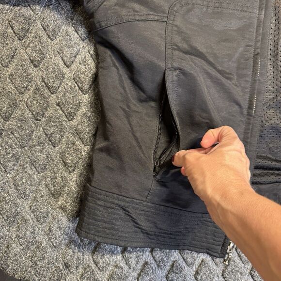 Harley Davidson Women’s S Black Crop Riding Jacket Rhinestone Logo - Picture 12 of 14